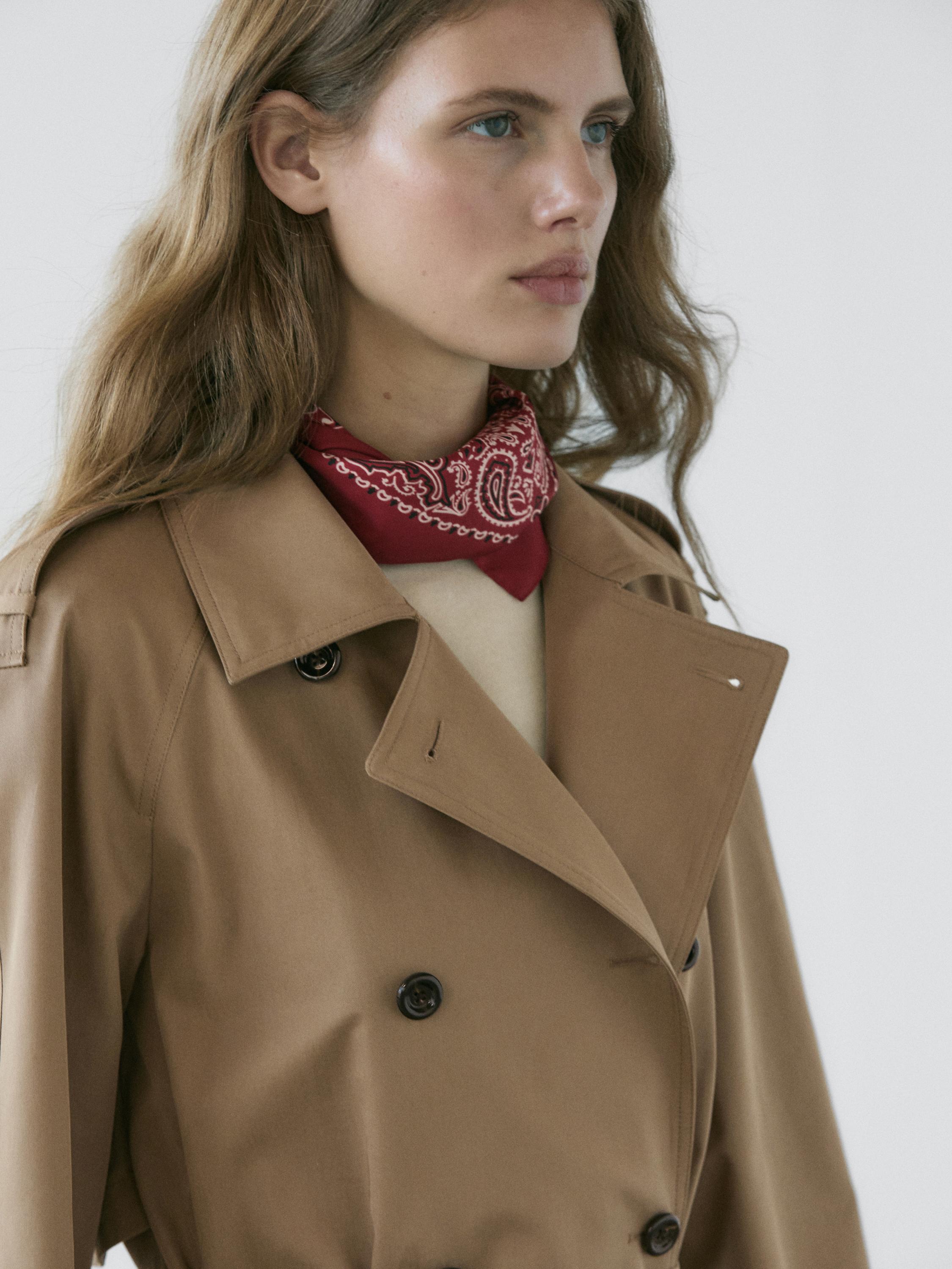 100% cotton trench coat