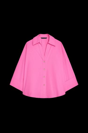 WIDE SLEEVE SHIRT - Fuchsia by Zara - Image 0