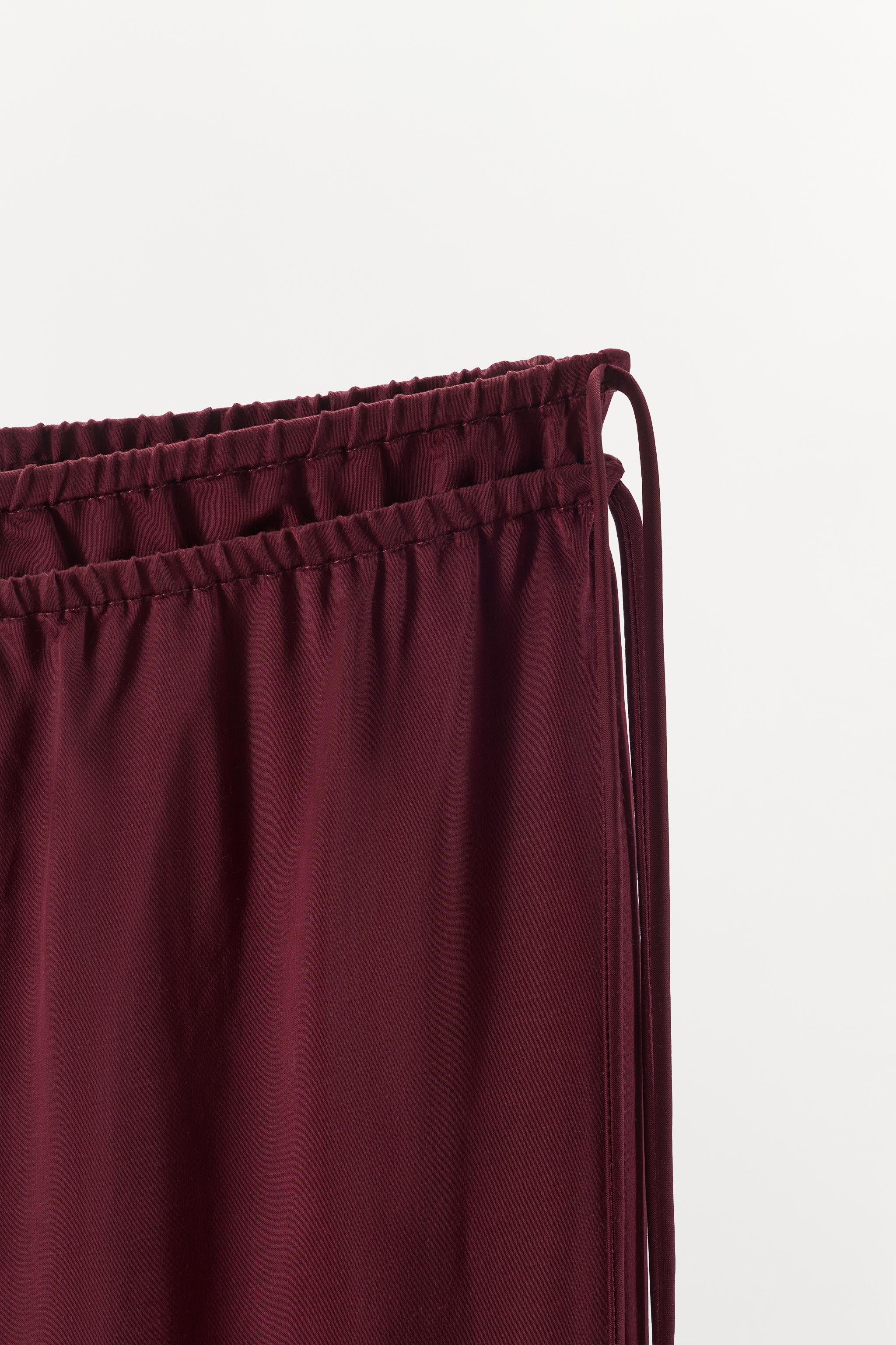 DOUBLE-WAISTBAND WIDE-LEG PANTS