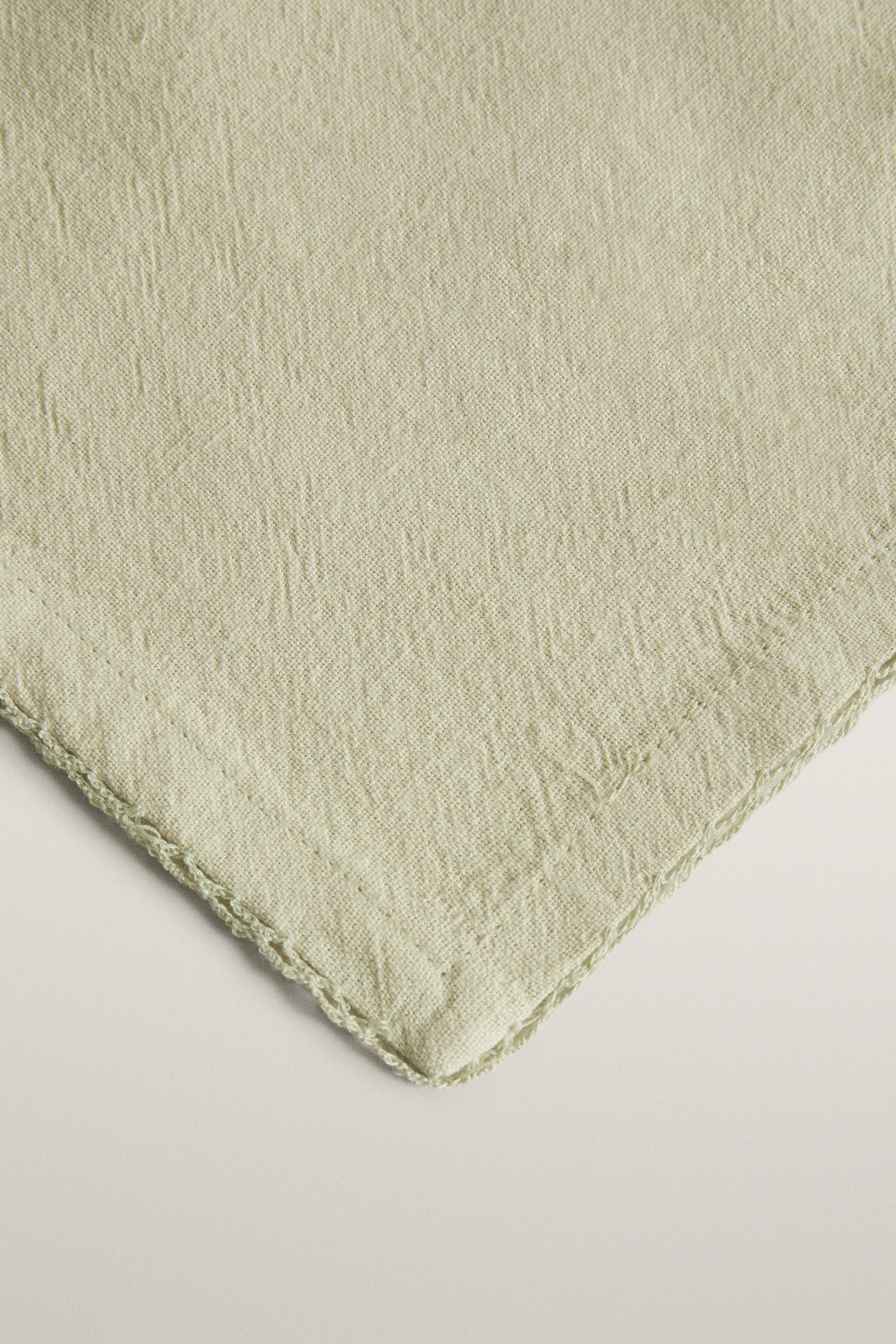SET OF YARN-DYED NAPKINS WITH PICOT DETAIL (SET OF 2)