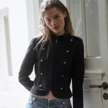 Zara BUTTONED FITTED BLAZER - Black