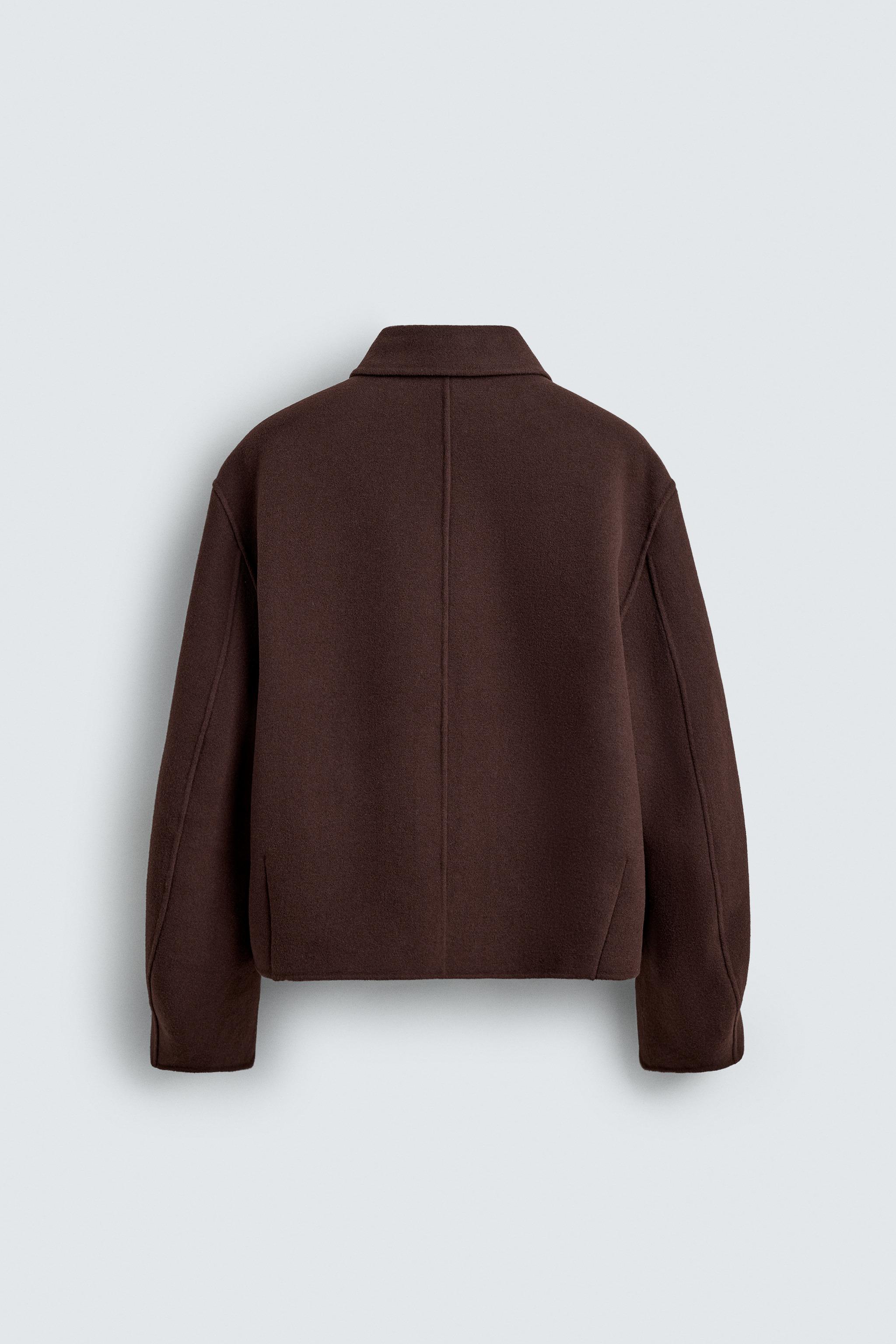BLOUSON COUPE BOXY AVEC LAINE