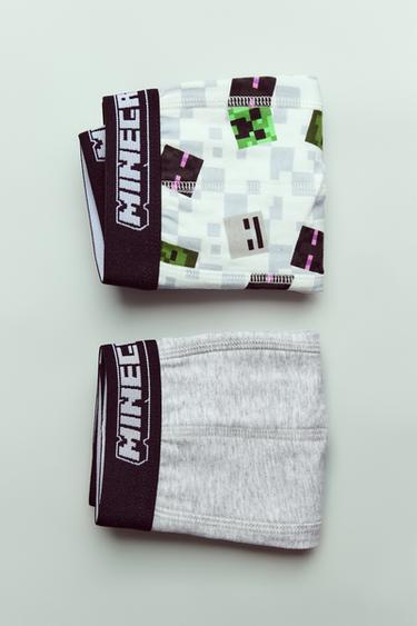6-14 YEARS/ 2-PACK OF MINECRAFT © MOJANG AB. ™ BOXERS - Grey marl by Zara