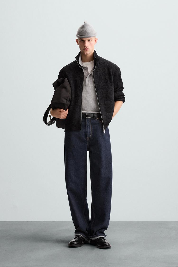 ZIP-UP CARDIGAN Black ZARA New Zealand