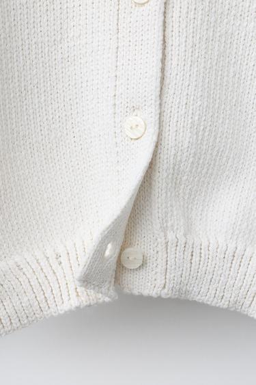 GILET EN MAILLE BOUFFANTE - Écru de Zara - Image 3