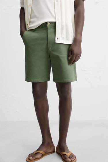 BERMUDA CHINO REGULAR FIT - Vert de Zara - Image 4