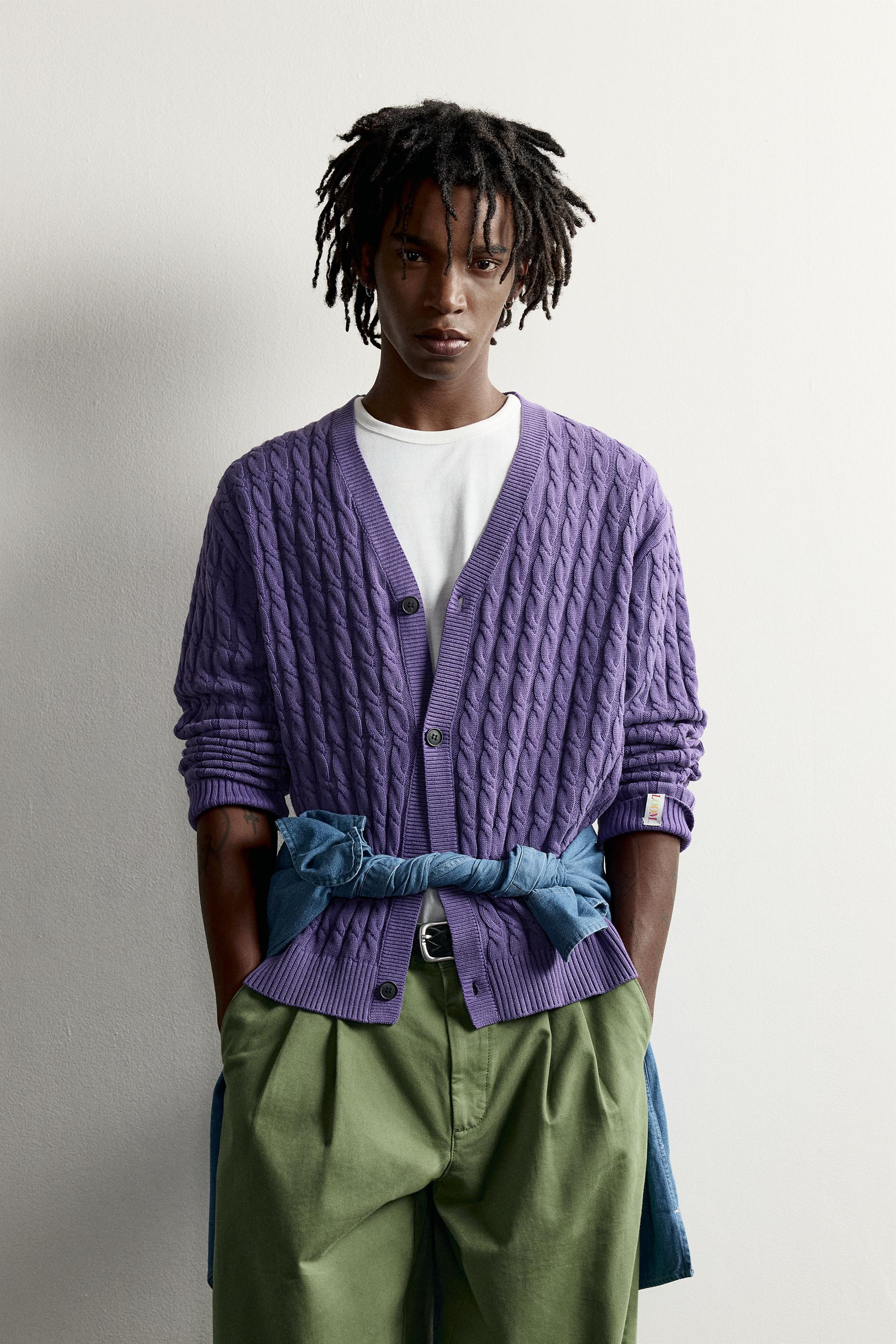 Zara FRUIT OF THE LOOM™ ÖRGÜ HIRKA görsel 2