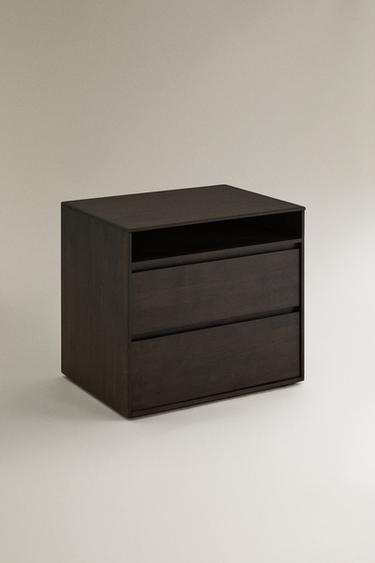 GRANDE TABLE DE CHEVET EN BOIS - Marron foncé de Zara - Image 1