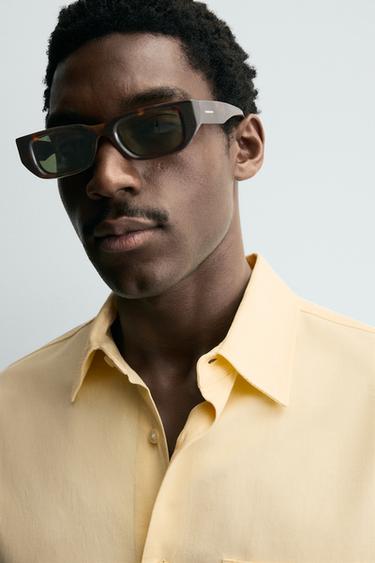 FLOWING SHIRT WITH POCKET - Ecru/Yellow by Zara - Image 5