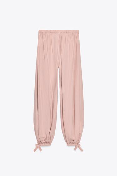 ZW COLLECTION FLOWING BALLOON TROUSERS - Pink by Zara - Image 7