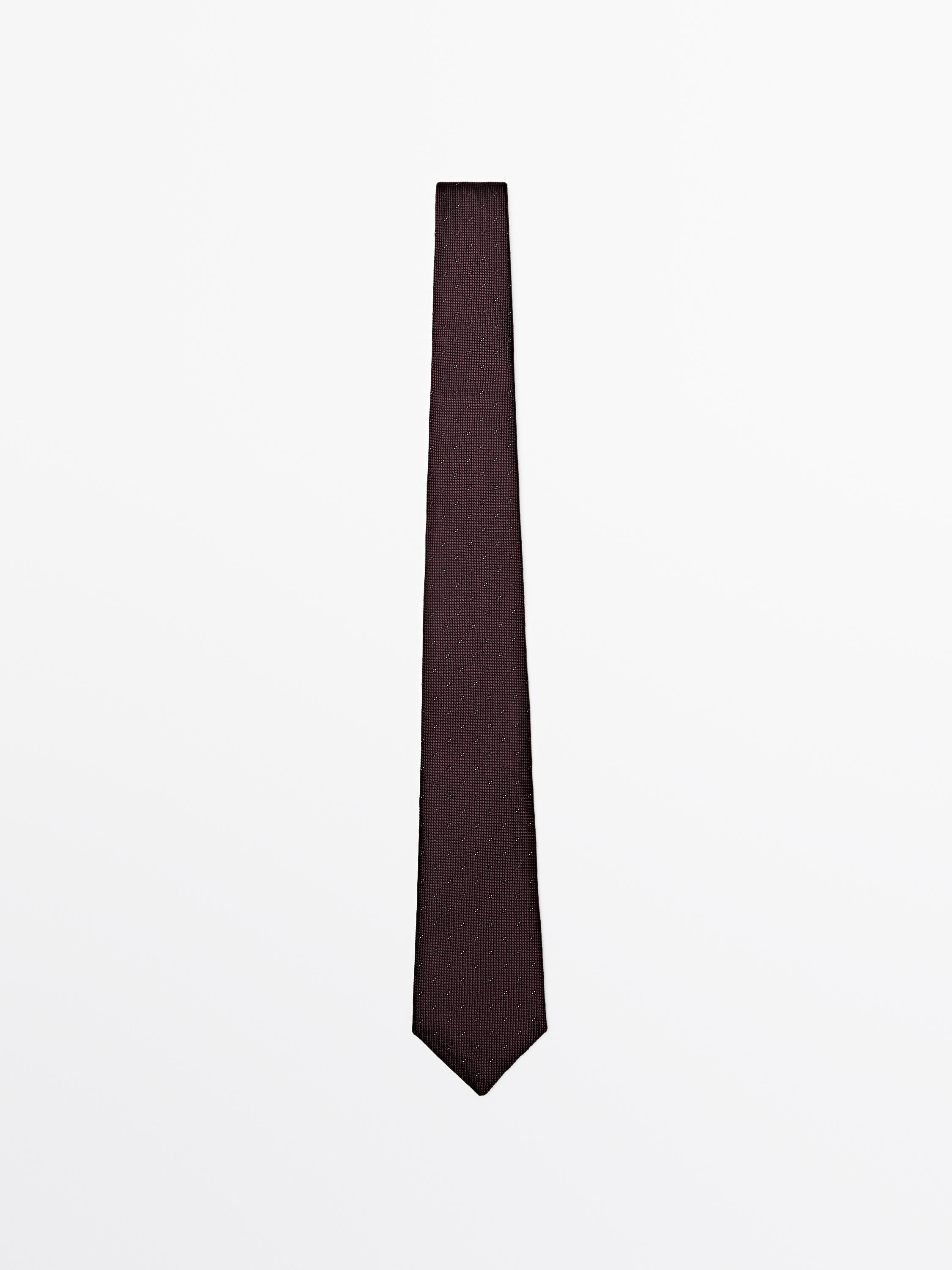 100% silk tie — Maroon