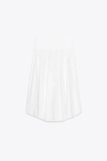 ASYMMETRIC MIDI SKIRT - White by Zara - Image 4