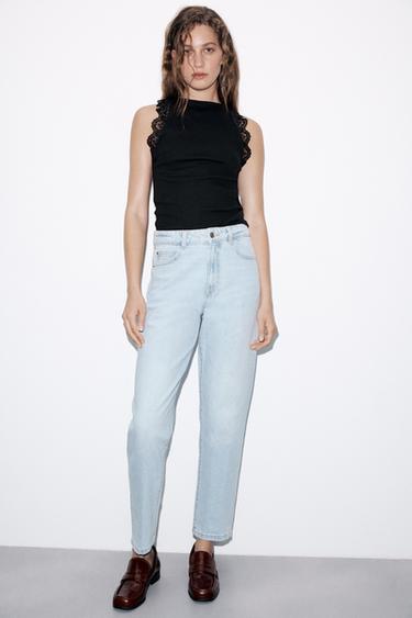 JEANS Z1975 MOM FIT TIRO ALTO - Azul claro de Zara - Imagen 0