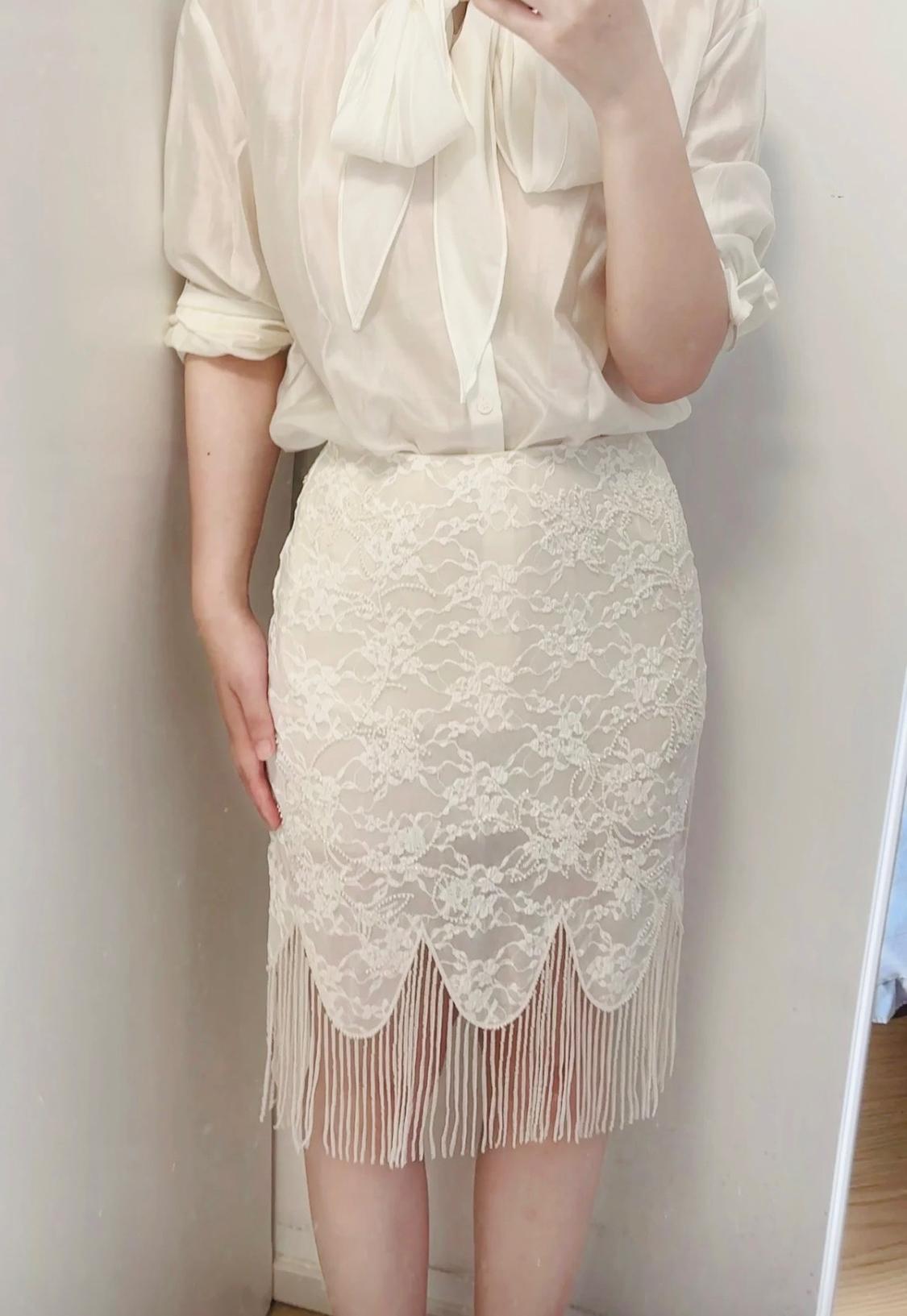 BEADED FRINGE LACE SKIRT 4344302 - Image 7