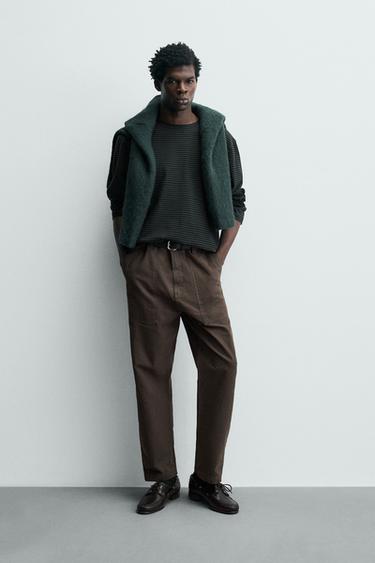 Zaras RANDIG URTTVÄTTAD TRÖJA - Grå - Bild 0