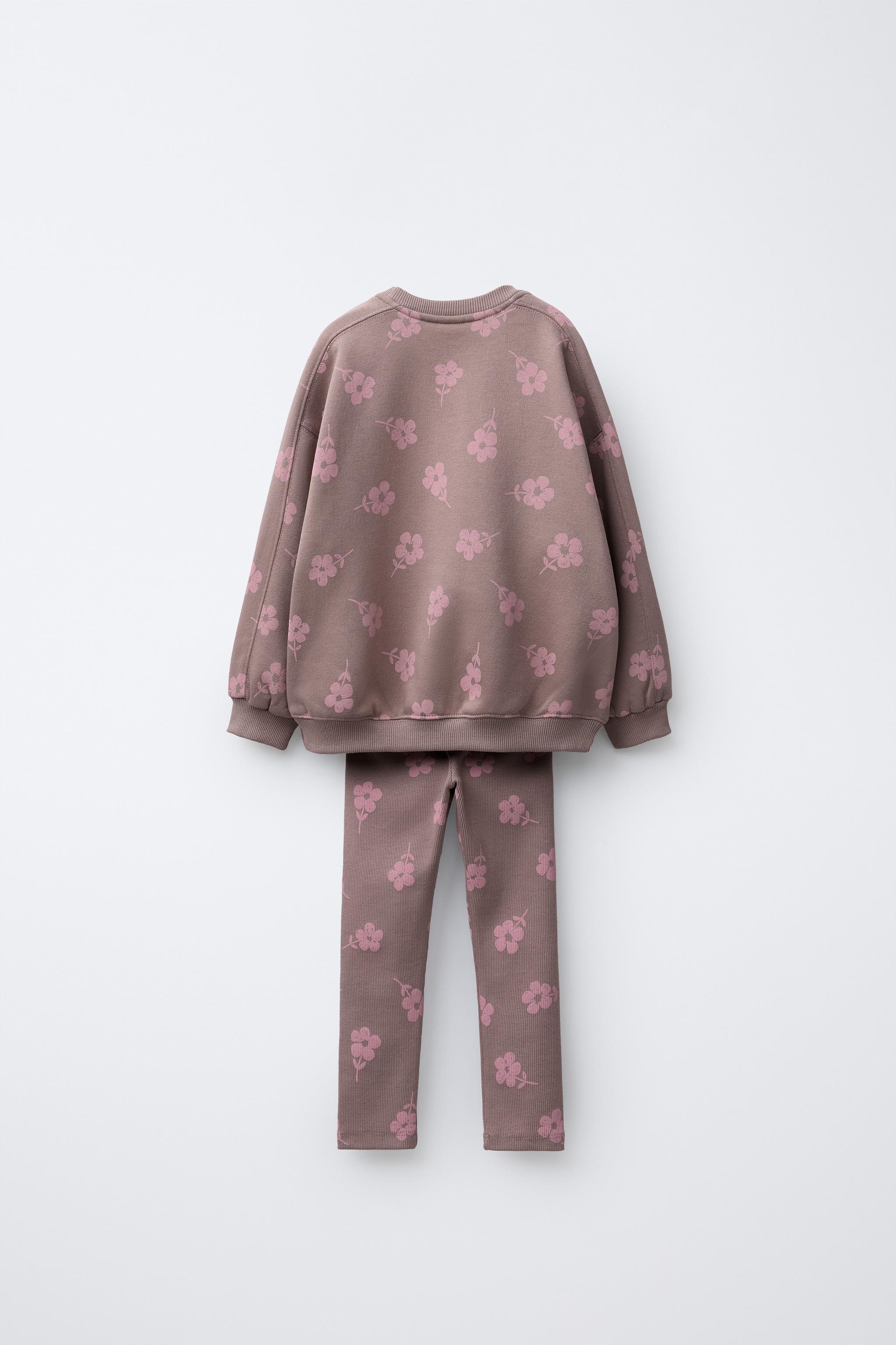ENSEMBLE SWEAT-SHIRT ET LEGGING À FLEURS