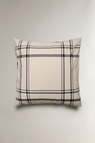 REVERSIBLE CHECK PILLOWCASE - Blue by Zara