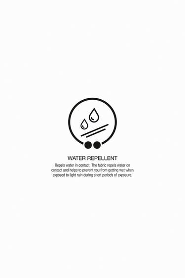 CONTRAST ZIP WATER-REPELLENT PARKA - Light beige by Zara - Image 9