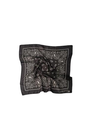 Zara PAISLEY 100% SILK BANDANA WILLY CHAVARRIA X ZARA - Black
