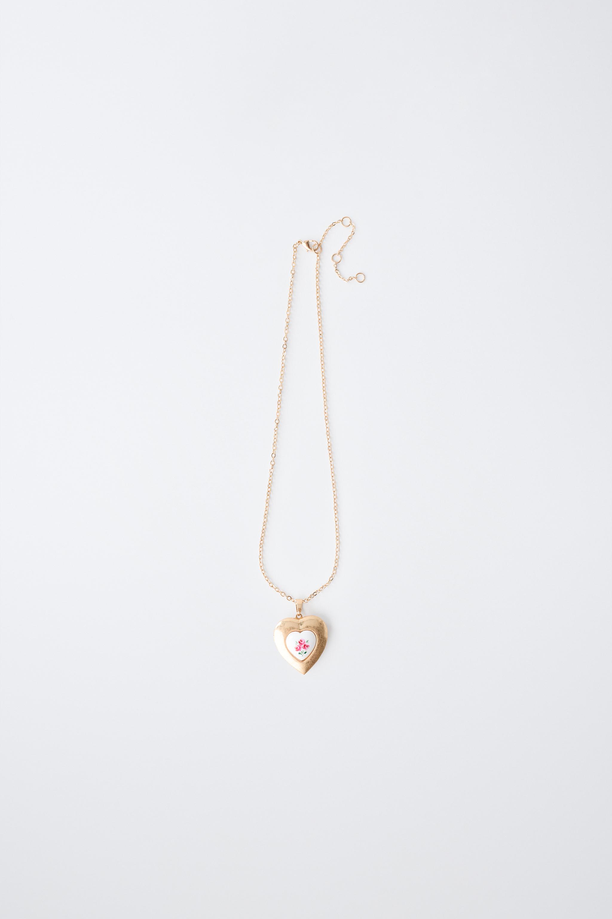 Детские аксессуары Zara HEART PENDANT NECKLACE