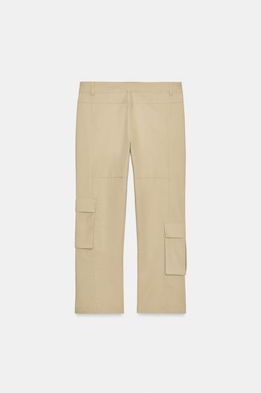 ANKLE-LENGTH STRAIGHT TROUSERS WITH POCKETS - Straw by Zara - Image 5