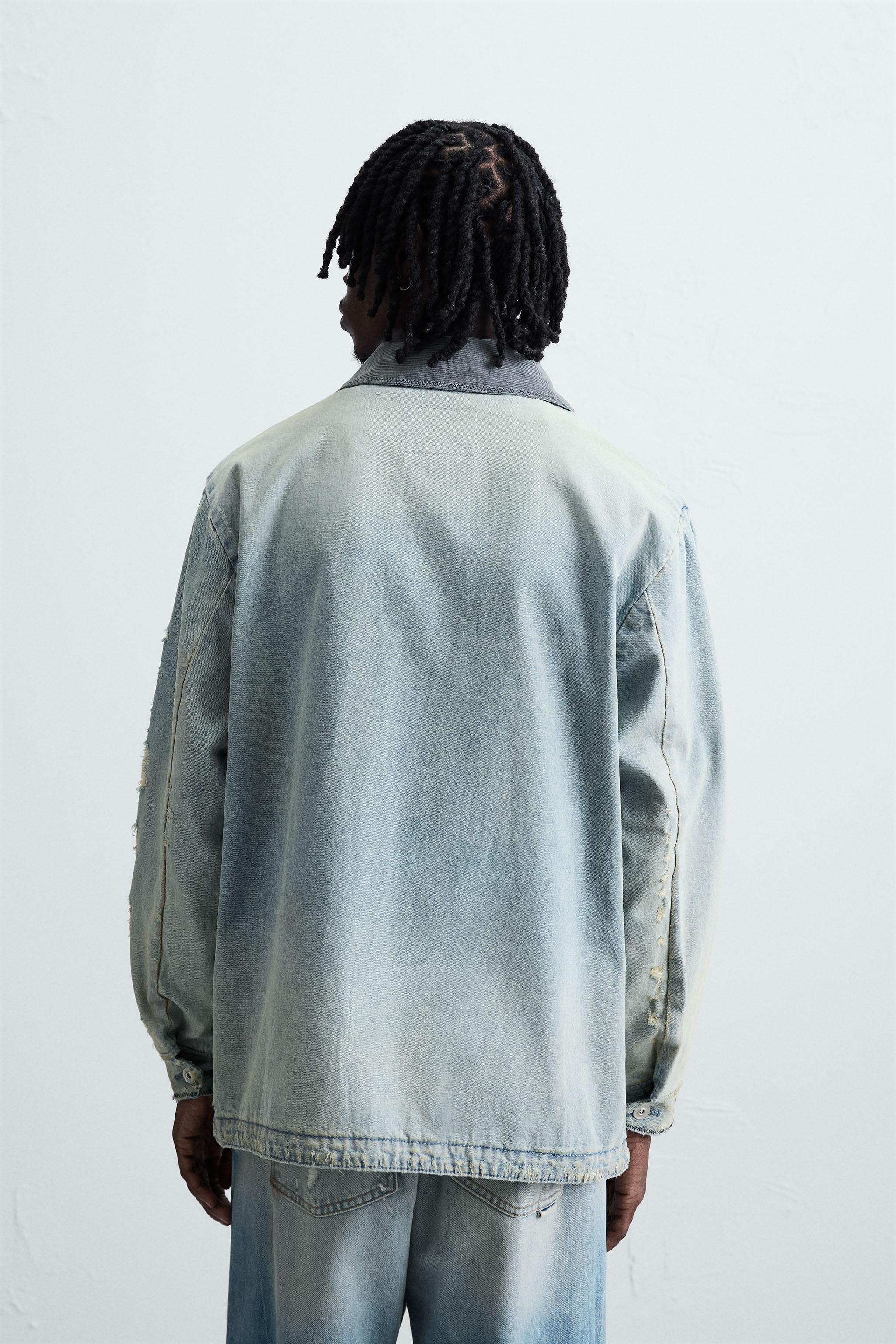 F.ILLUMINATEのVintage Washed Denim Shirt 全2色 VINTAGE WASHED DENIM OVERSHIRT - Light blue | ZARA United States