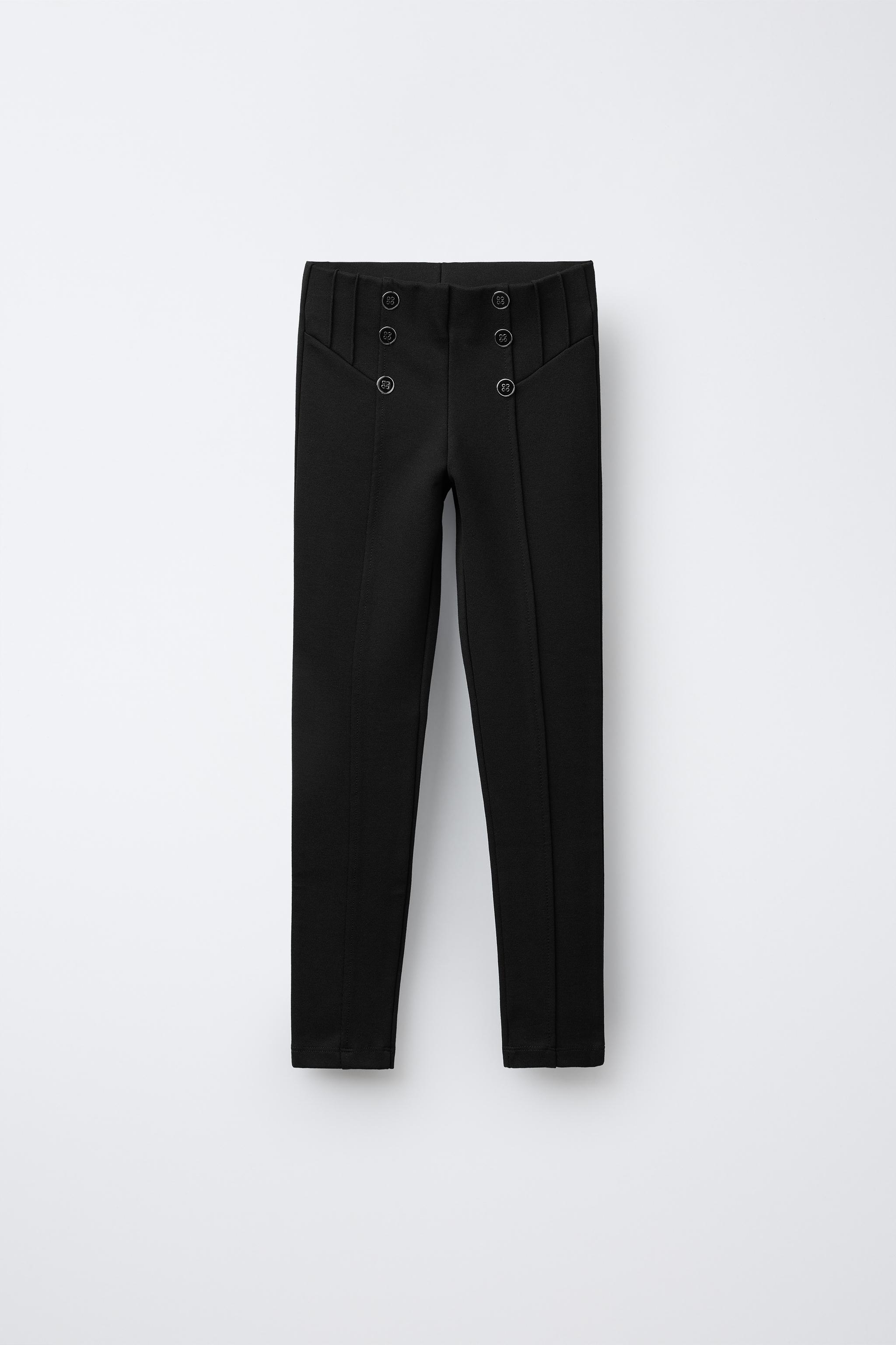 ボタン付きポンチローマレギンス - ブラック | ZARA Japan / 日本