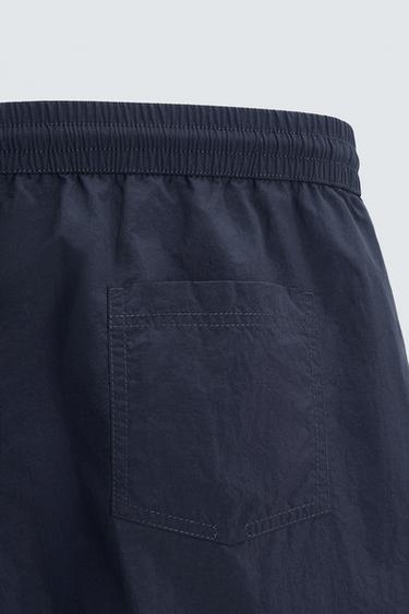 MAILLOT DE BAIN MI-LONG BASIQUE - Bleu marine de Zara - Image 8
