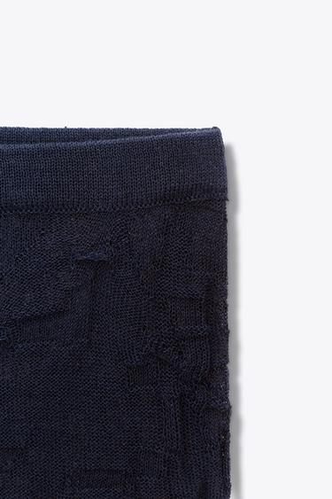 FEINSTRICKHOSE IM KNITTER-LOOK - Marineblau von Zara
