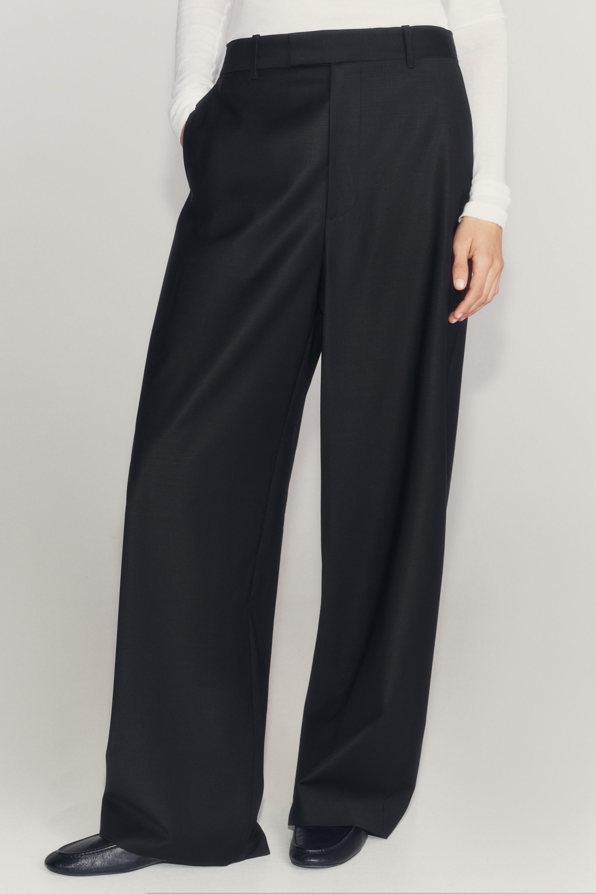 Женские брюки Zara ZW COLLECTION WIDE-LEG WOOL-BLEND PANTS — фото 3