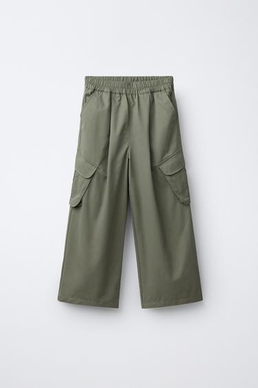 PANTALÓN CARGO PINZAS - Khaki de Zara