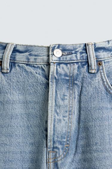 STRAIGHT FIT JEANS - Mid-blue by Zara - Image 9