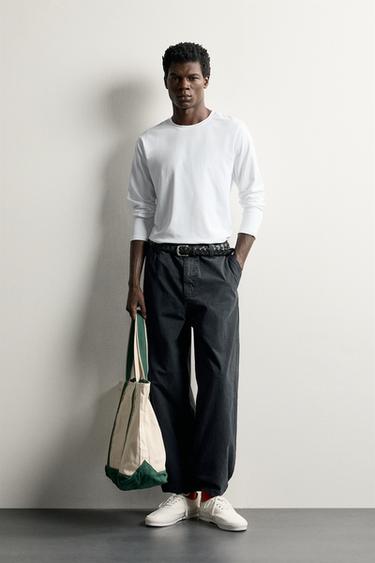 TRIČKO SLIM FIT BASIC S DLOUHÝM RUKÁVEM - Bílá od Zara - Obrázek 0