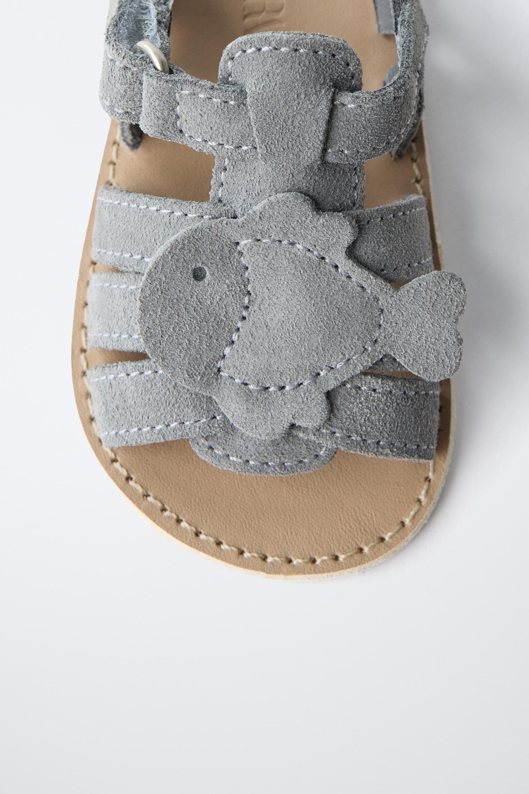 Детские сандалии Zara FISH LEATHER SANDALS — фото 6