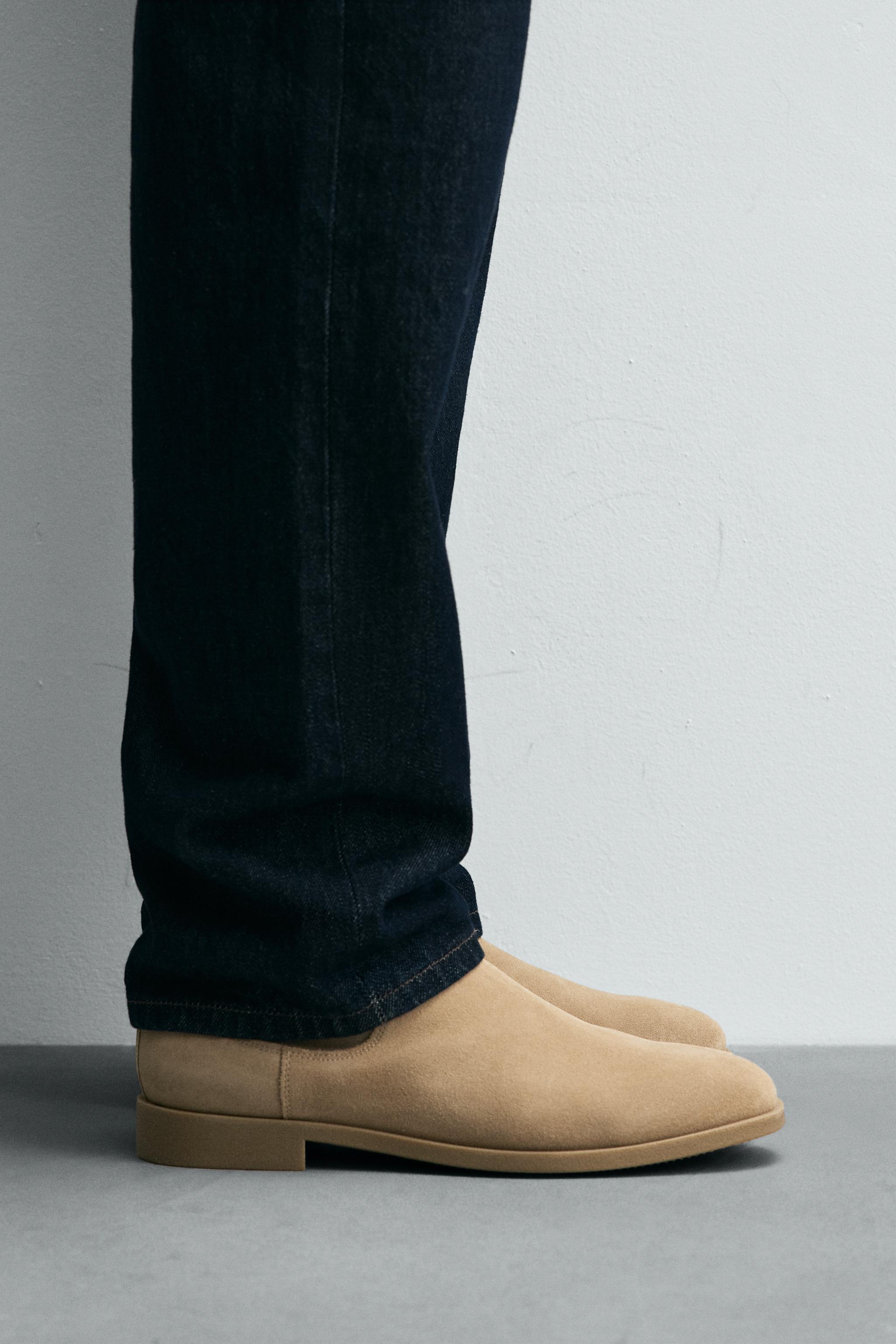 レザーチェルシーブーツ - サンドブラウン | ZARA Japan / 日本