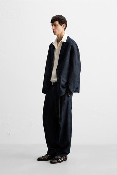 BLAZER DENIM COUPE DÉCONTRACTÉE - Indigo de Zara - Image 3