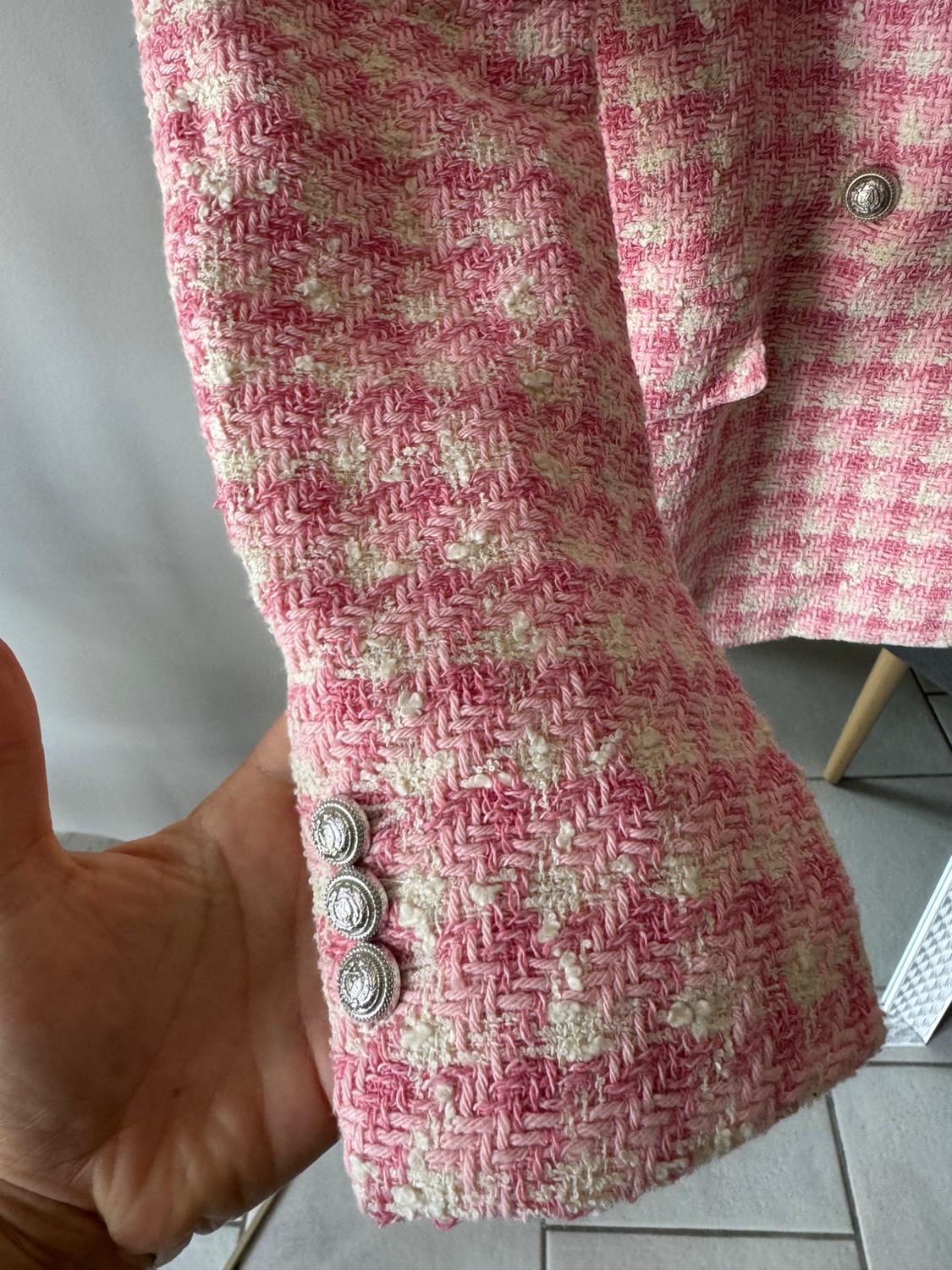 TEXTURED DOUBLE-BREASTED BLAZER - Image 4
