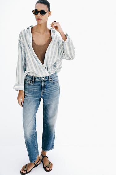 პერანგი მოცულობითი ზოლიანი - Zara-ს striped