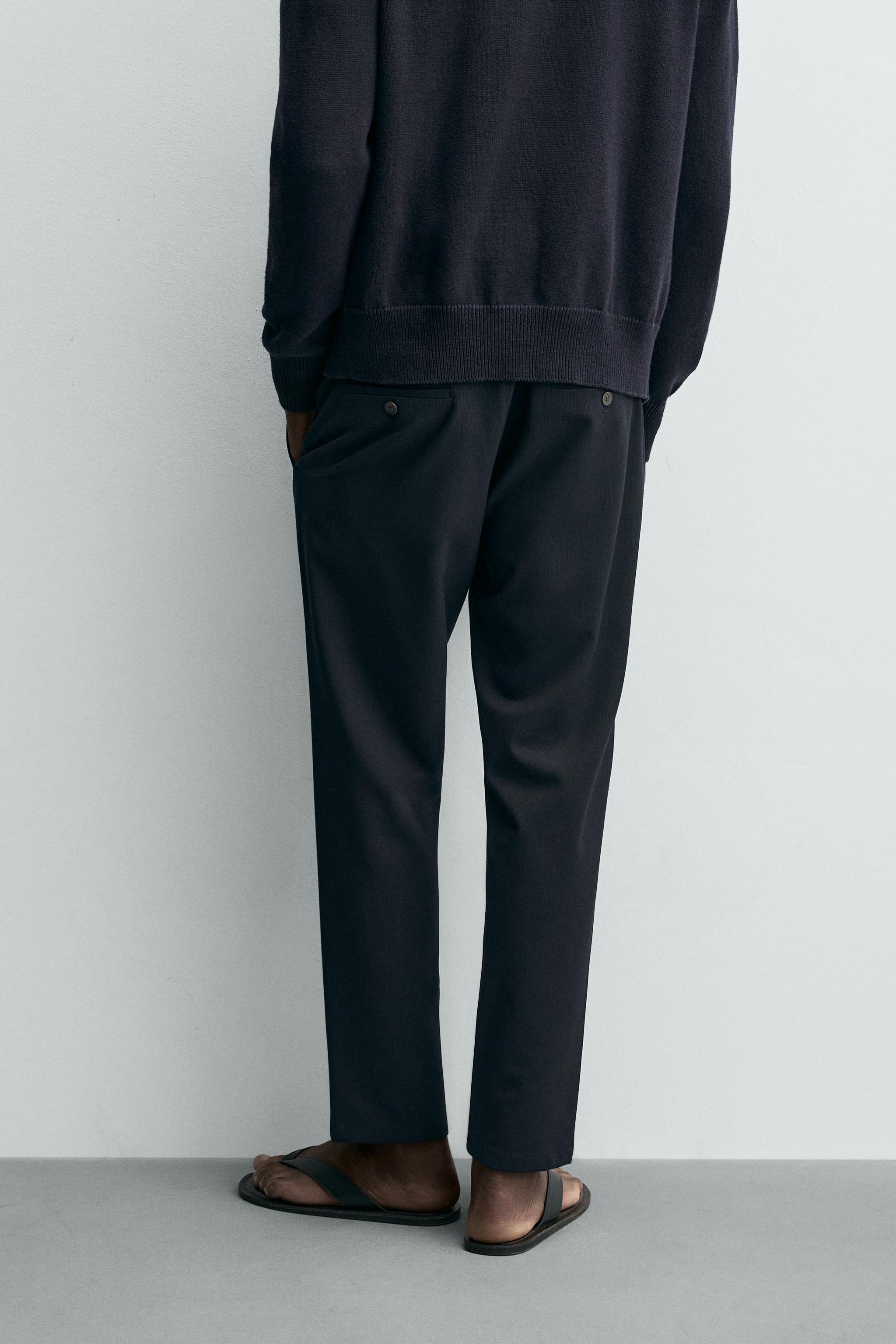 TEXTURED STRETCH PANTS
