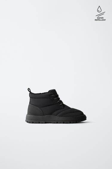 WATER-REPELLENT NYLON BOOTS - Black by Zara