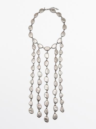 Collar efecto cascada - Plata de Zara