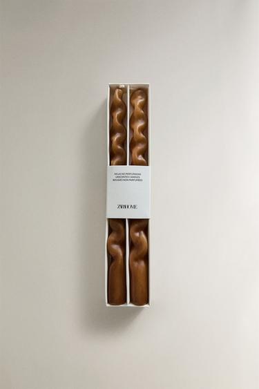 PACK BOUGIES DÉCORATIVES SCULPTURALES (PACK DE 2) - Miel de Zara - Image 3