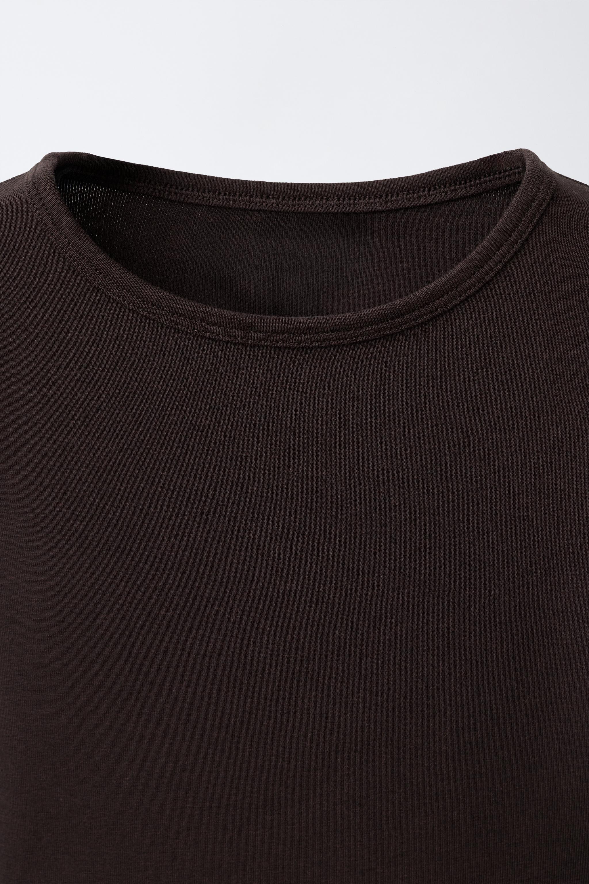 Детские футболки Zara SOLID MODAL T-SHIRT — фото 3
