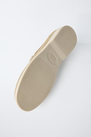 SPLIT SUEDE DECK SHOES - Sand Brown by Zara - Image 5