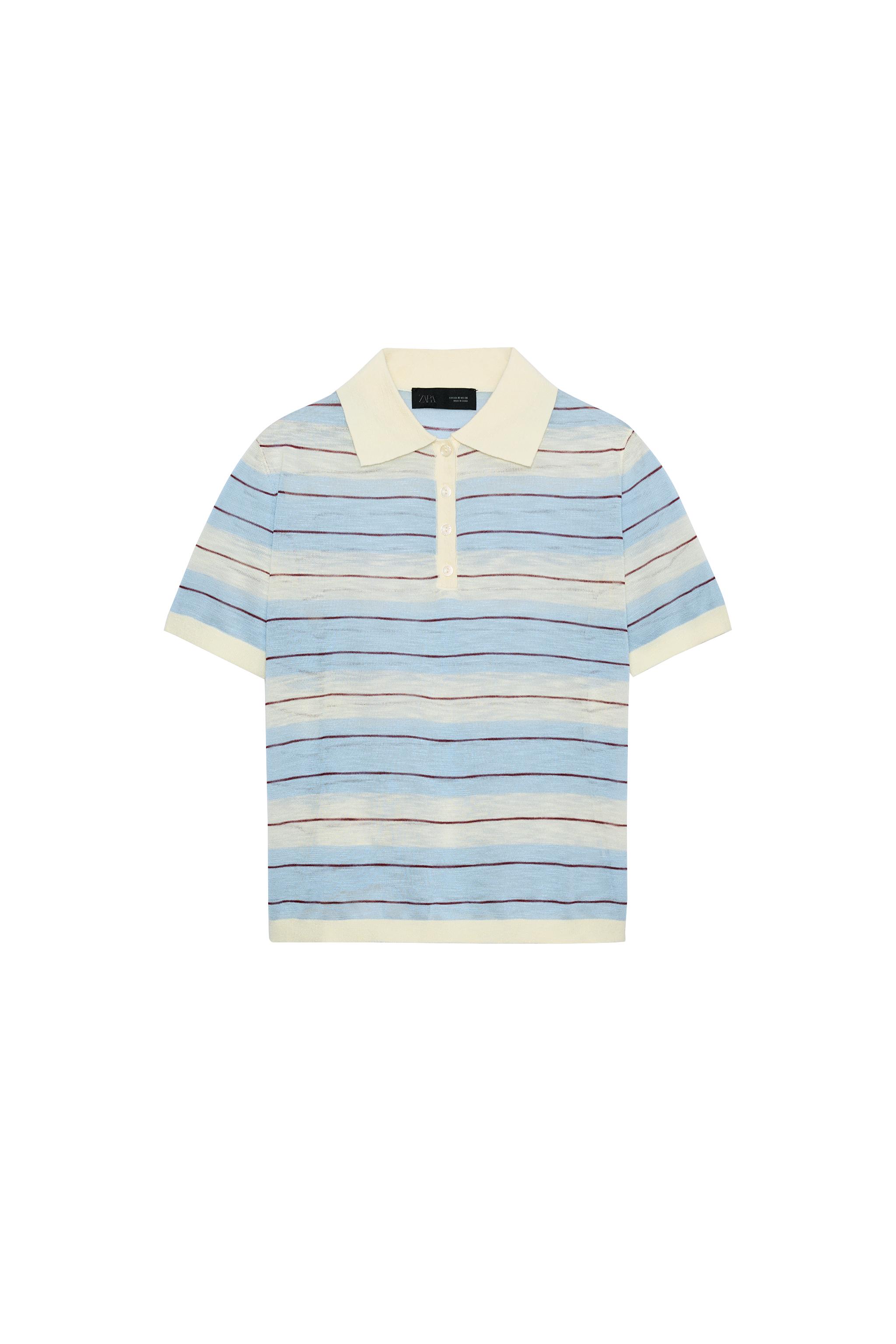 zara — POLO A RIGHE IN MAGLIA