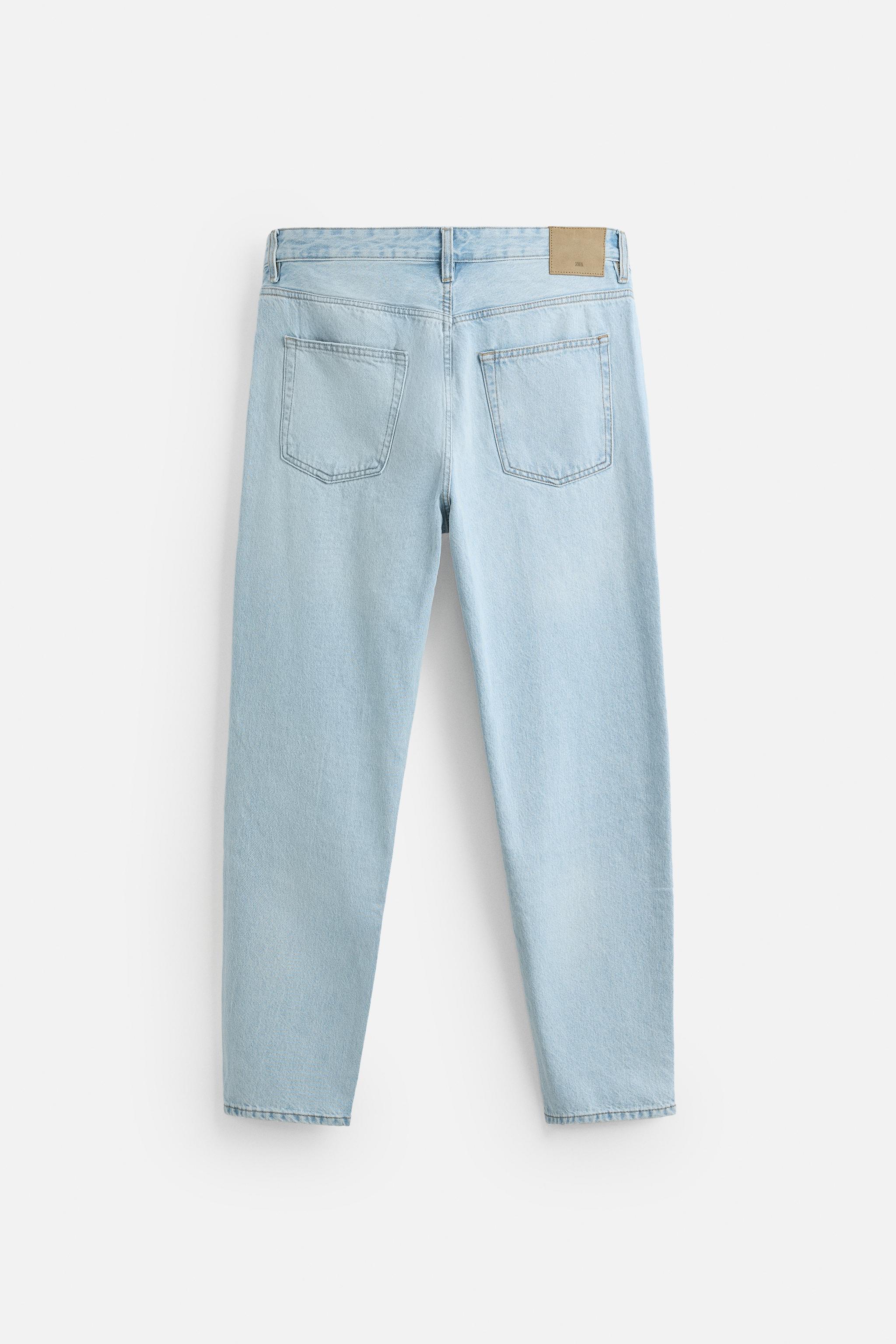 スリムフィットテーパードジーンズ - ライトブルー | ZARA Japan スリムフィットテーパードジーンズ - ライトブルー | ZARA Japan
