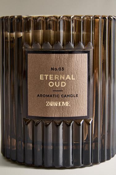 (175 G) BOUGIE PARFUMÉE ETERNAL OUD - Marron chiné de Zara - Image 2