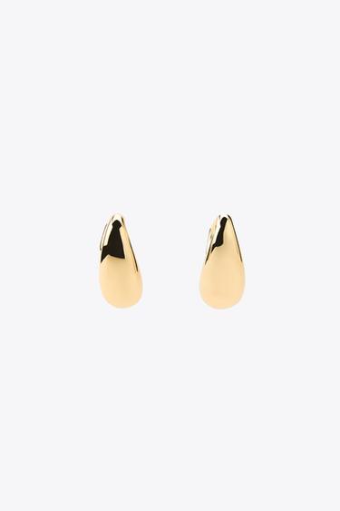 METAL DROP EARRINGS - Golden by Zara