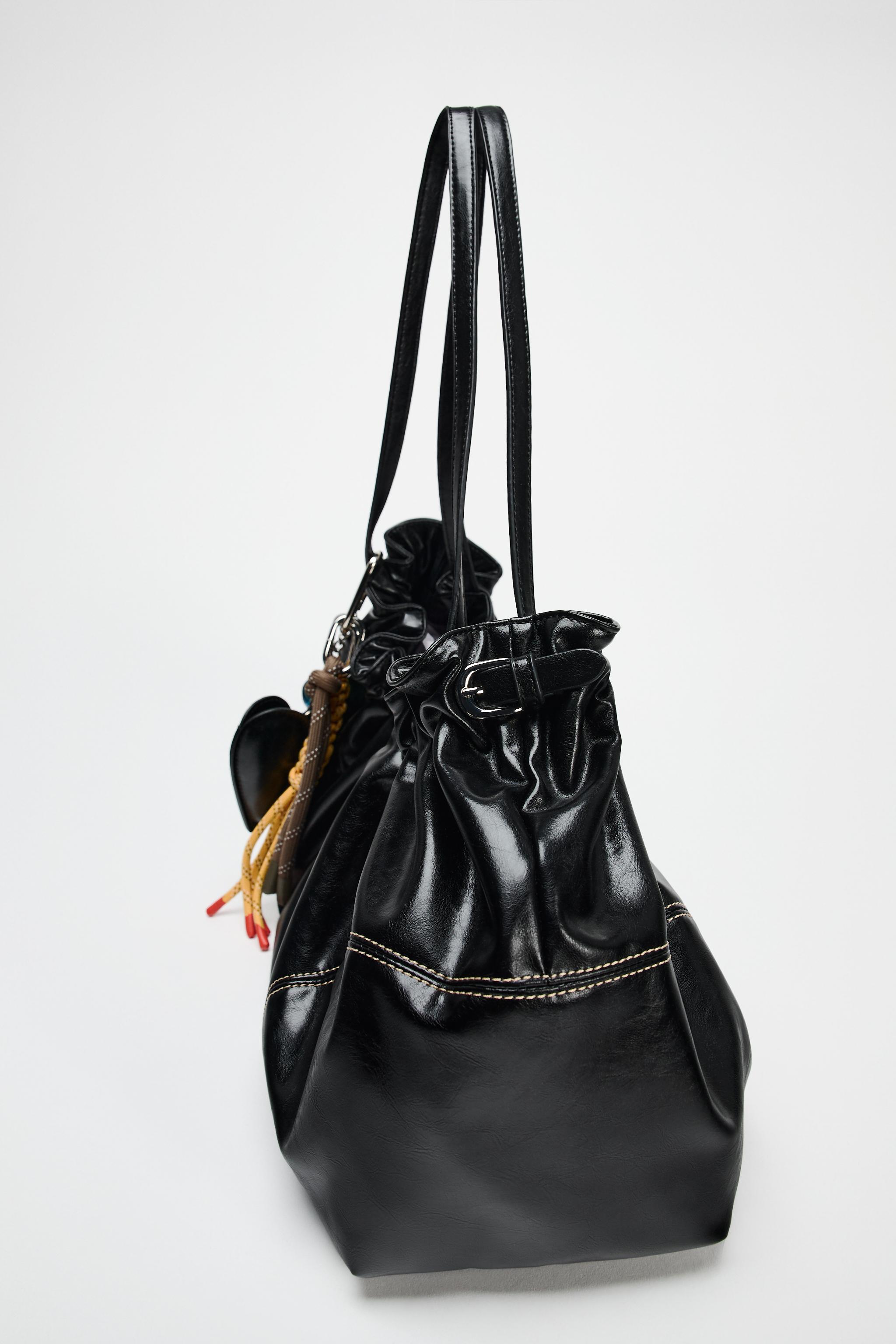 GATHERED CHARM SHOPPER - Black | ZARA United States