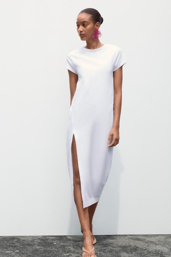 ROBE MI-LONGUE DÉLAVÉE